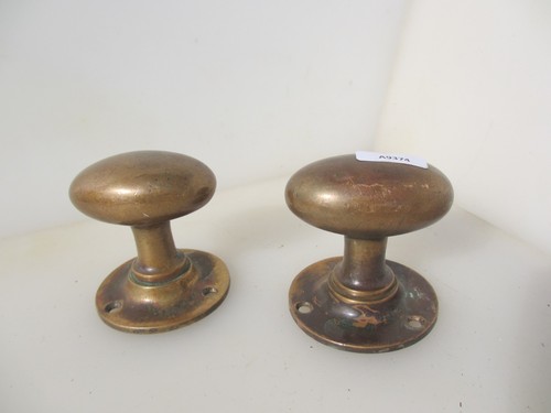 Victorian brass door knobs - brass,