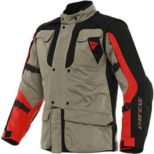 Dainese Alligator Textile Motorcycle Motorbike Jacket - Walnut Black Lava Red