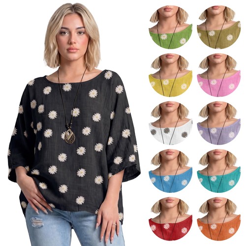 Ladies italian daisy print - daisy,