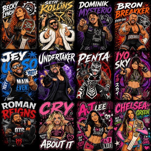 Wwe wrestling style poster - wwe,