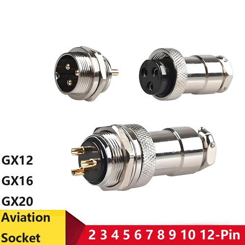 Gx12 aviation connector - gx12/16/20,