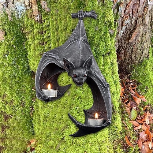 Gothic bat candle holder wall - bat,