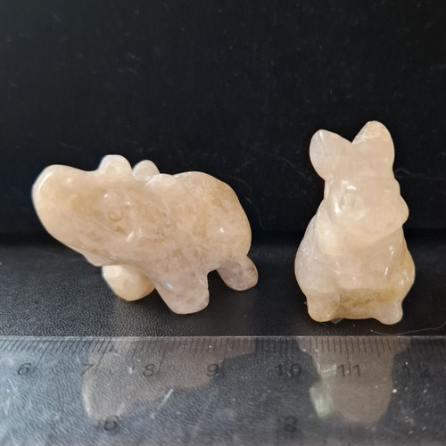 Moonstone crystal rabbit - moonstone, &