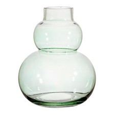 Large Green Glass Pebble Vase