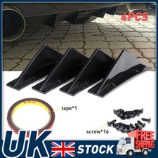 4PCS Glossy Black Rear Bumper