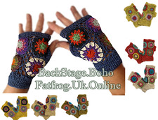 Fingerless knitted crochet