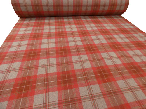 Red tartan check wool - check,