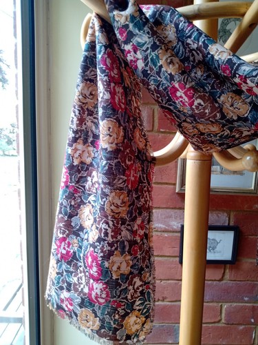 Long scarf floral - scarf,