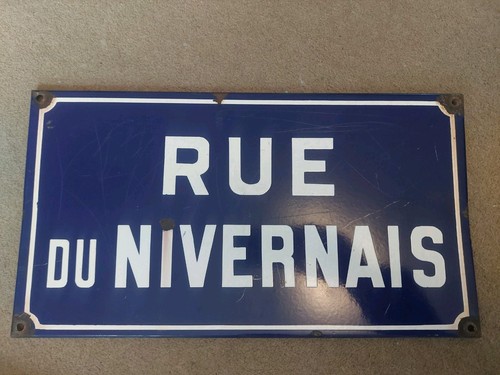 Vintage french enamel street - french,