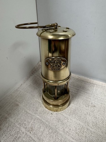 Vintage brass miners lamp - brass,