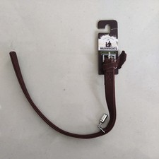 WAINWRIGHT'S SUEDE LEATHER DOG COLLAR  BROWN SMALL 30 - 41CM.