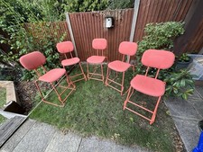 Set of 10 Bar Stools Home Kitchen Breakfast Chair High Metal Legs Mid-Back Chair