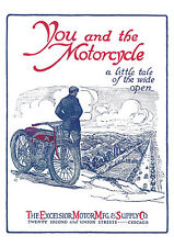 1913 Excelsior American X motorcycle poster