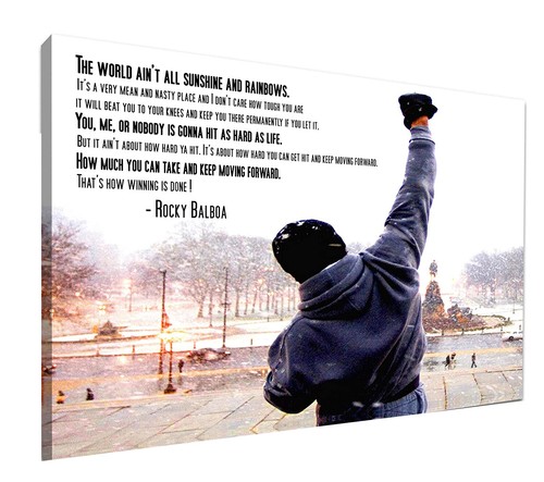 Rocky balboa quotes canvas - quotes,