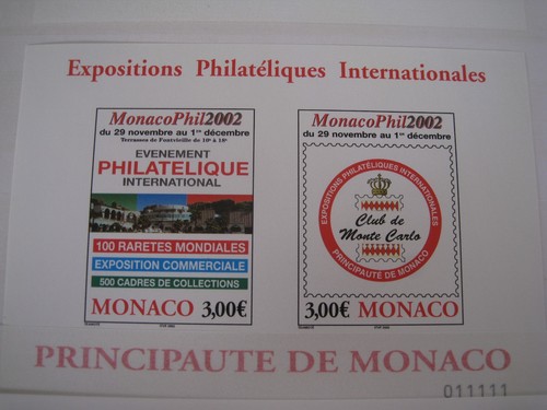 Monaco mnh 2002 philatelic - m/s,