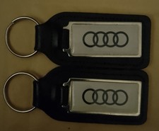 2 AUDI CAR KEY FOB KEY RING