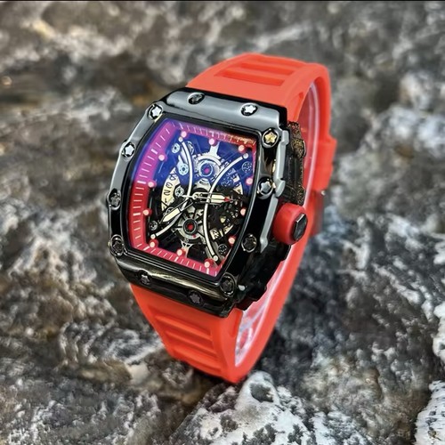 Tonneau skeleton dial men - dial, men’s