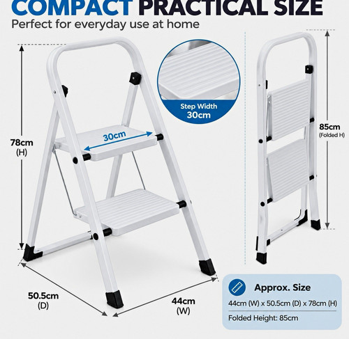 White step folding - white, 2