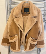 Steve Madden Tan Faux fur And Faux Suede Coat XL