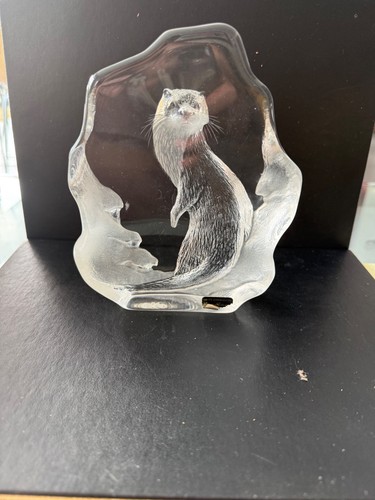 Vintage swedish crystal otter - swedish,