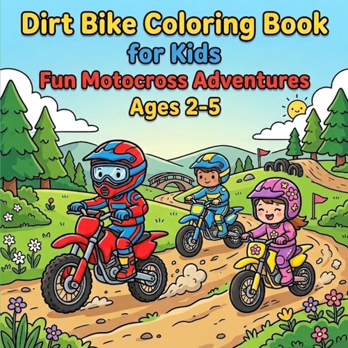 Dirt bike coloring - dirt, book