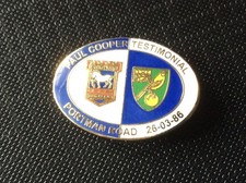 Paul Cooper Testimonial Ipswich Town v Norwich  enamel badge Ltd Edition No2/150