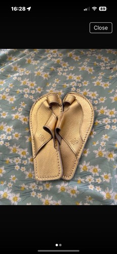 Conker handmade gold leather - gold,