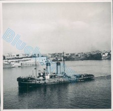 Steam Tug Malta Grand Harbour  in 1952 3.25 x  3.25 inches original Photo