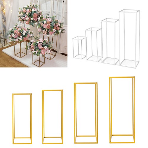 Metal rectangular flower stand - rectangular,