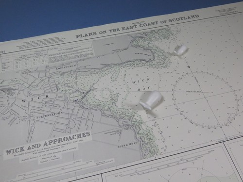 Vintage admiralty chart - chart, ~