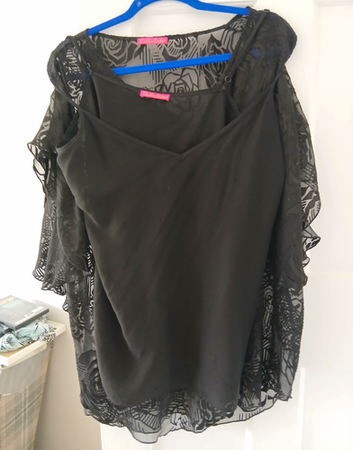 Zandra rhodes black sheer - rhodes,