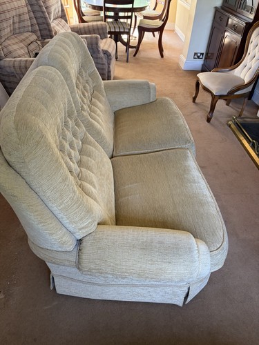Beige fabric seater sofa - fabric,