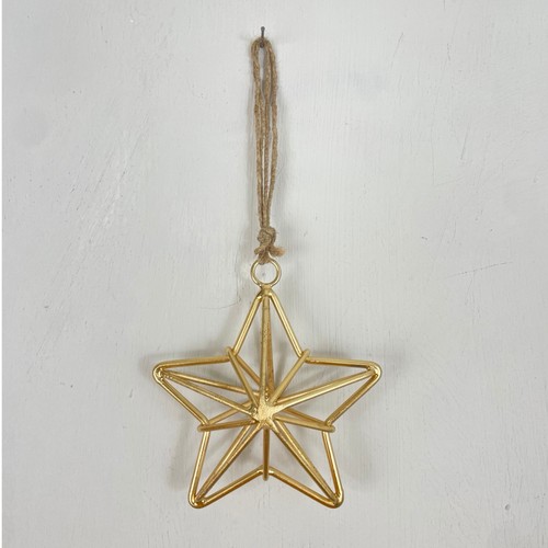 Christmas ornament star gold - star,