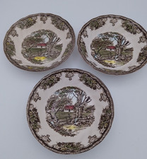 3 x Johnson Brothers The Friendly Village Fruit Bowls The Stone Wall  5" wide