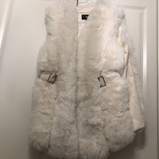 White Faux Fur Gilet 