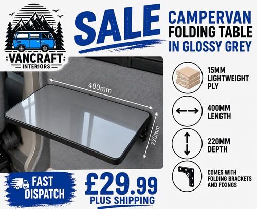 Folding campervan table shelf - folding,