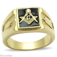 MASONIC MASON 18K GOLD BLACK