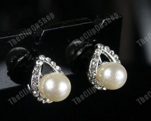 Clip pearl crystal - u, on