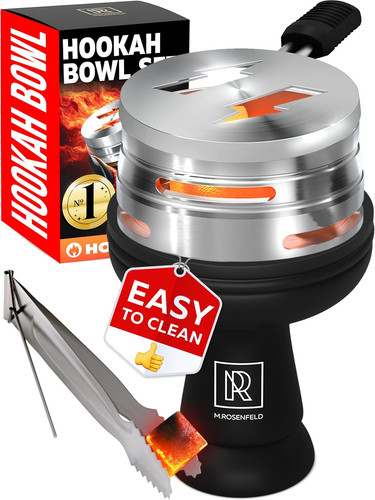 Black hookah bowl - black, silicone