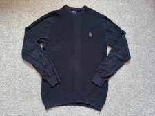 Luke navy blue embroidered