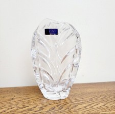 Waterford Marquis Crystal PALMA Leaf Vase 6.75"