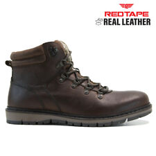 MENS LEATHER FUR WALKING OUTDOOR HIKING TRAIL DESERT ANKLE WORK SHOES BOOTS SIZE