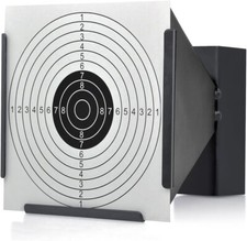 14cm Target Holder & 100 Targets For Air Rifle Pellet Trap Shooting - Black