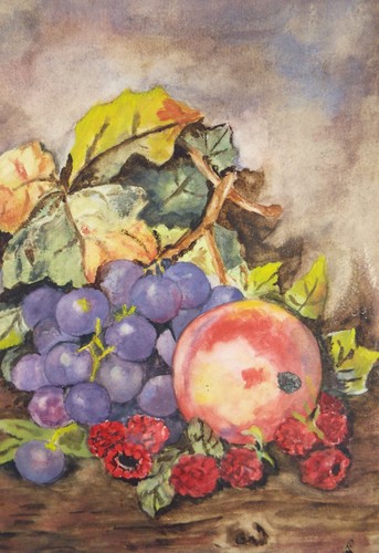 Original watercolour still - watercolour,, 'still