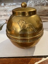 liptons brass souvenir tea caddy 1924  british empire exhibition