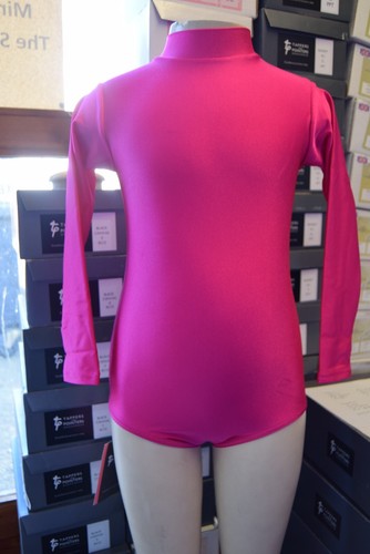 Cerise pink lycra turtle neck