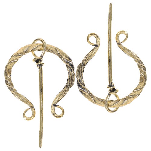Golden viking brooch 2pcs - viking,