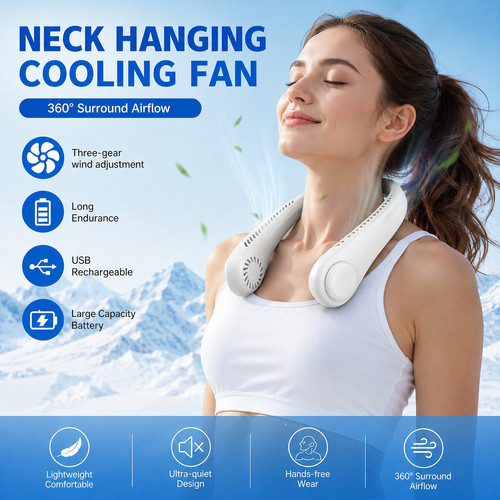 Neck fan hands free - neck, bladeless