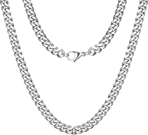 Mens silver chain - chain, necklace