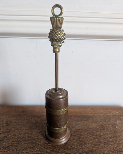 Antique brass scottish thistle - scottish,